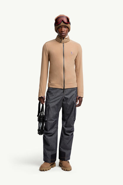 Moncler Fleece Zip-Up Sweatshirt Camel Beige Camel Beige
