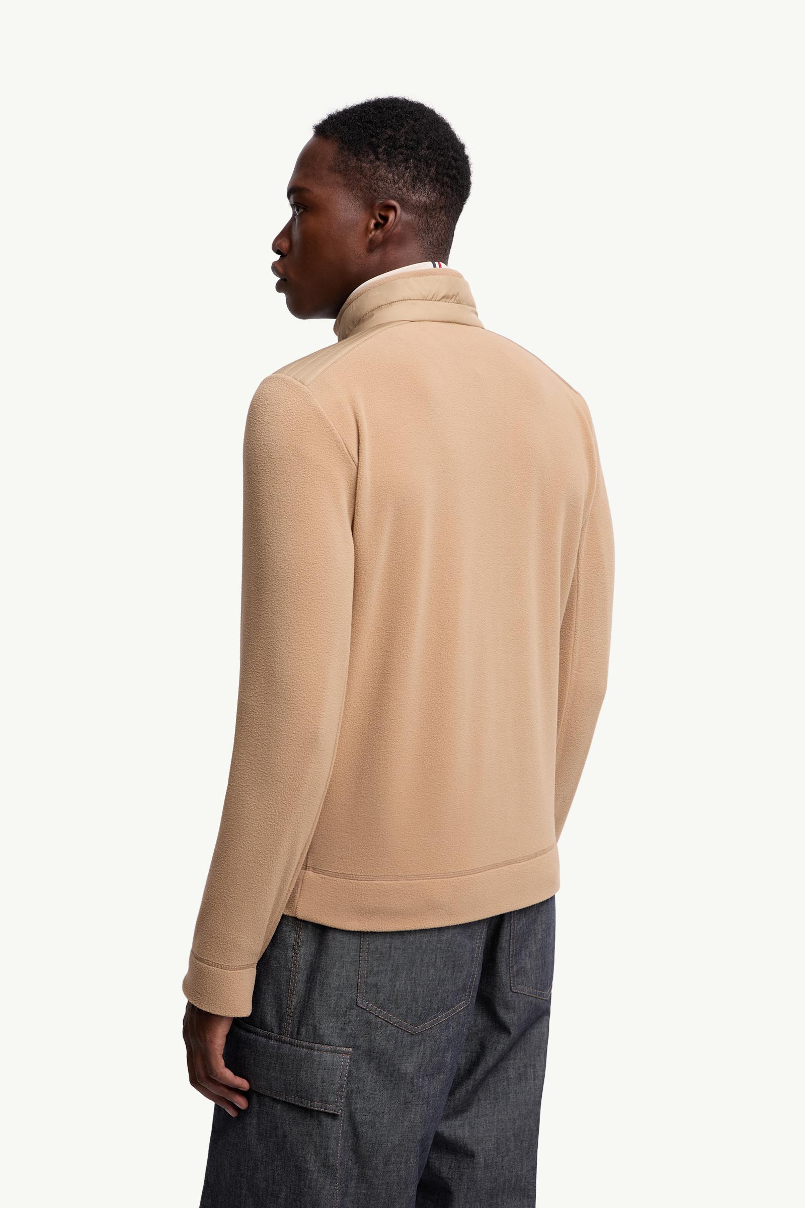Moncler Fleece Zip-Up Sweatshirt Camel Beige Camel Beige