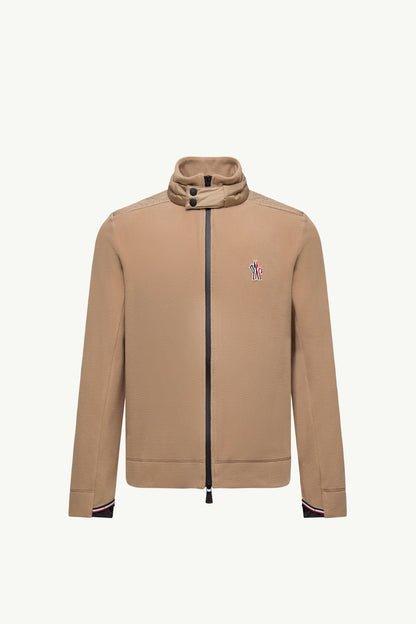 Moncler Fleece Zip-Up Sweatshirt Camel Beige Camel Beige