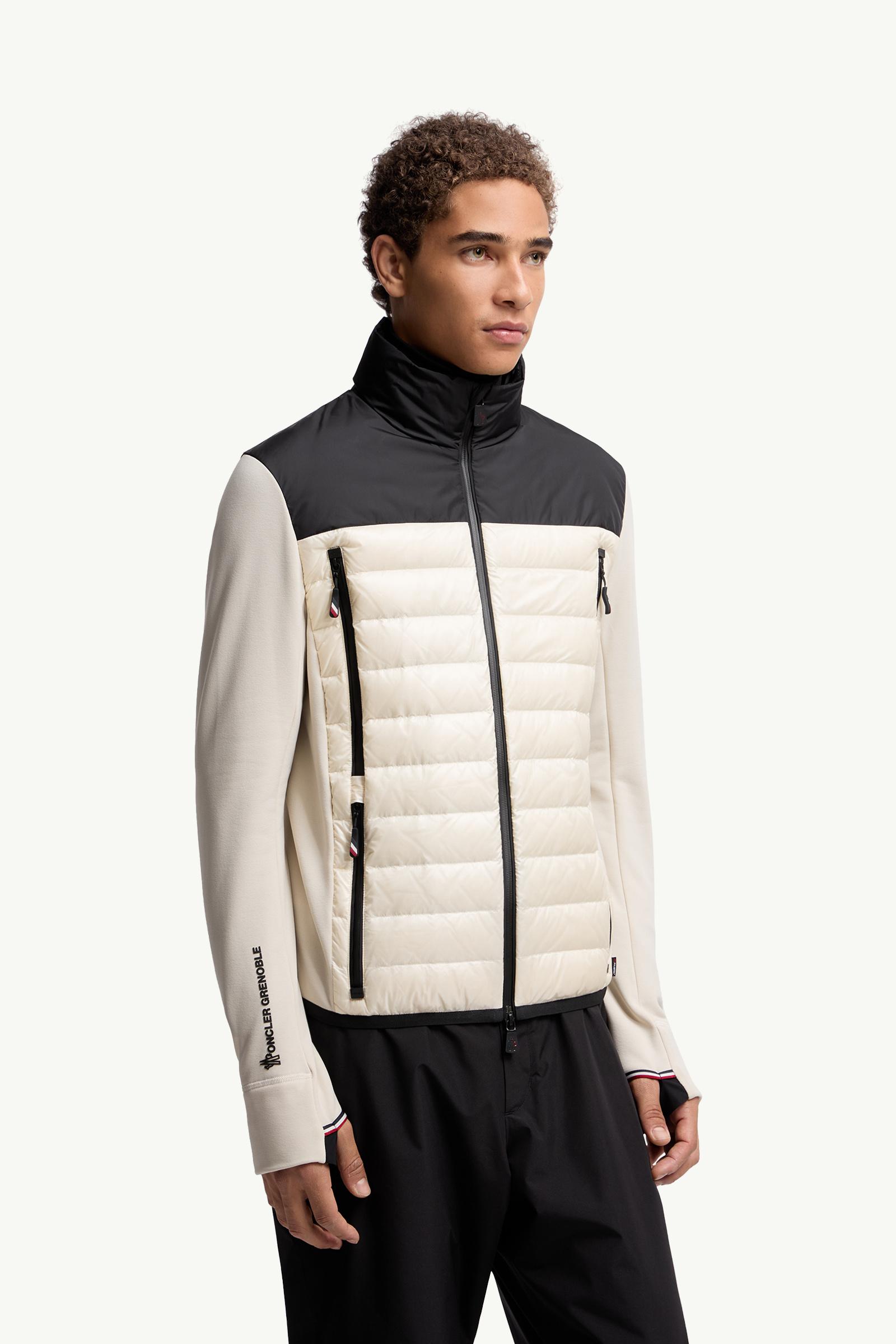 Moncler Padded Polartec® Zip-Up Sweatshirt Beige & Black Beige & Black