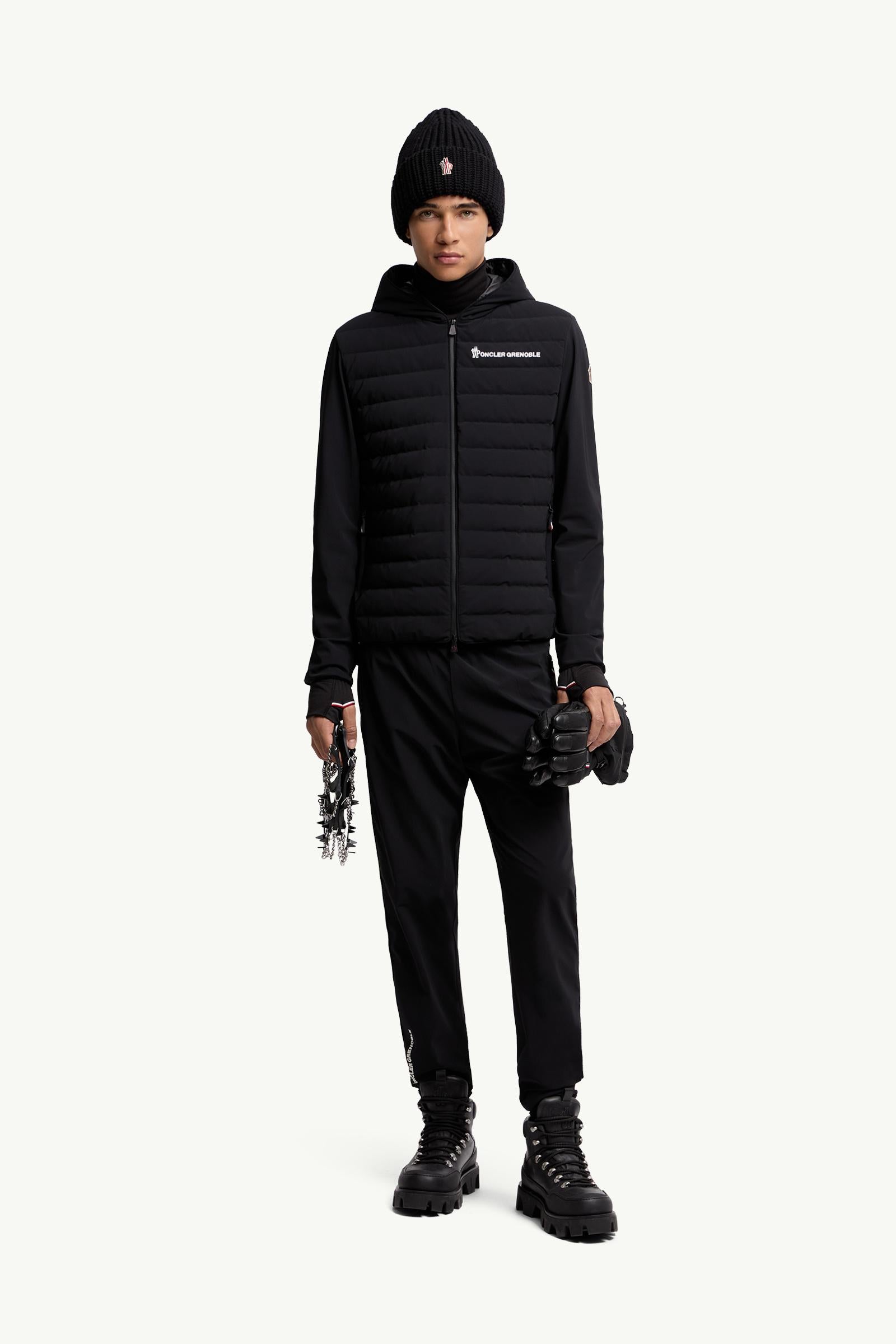 Moncler Padded Zip-Up Sweatshirt Black Black