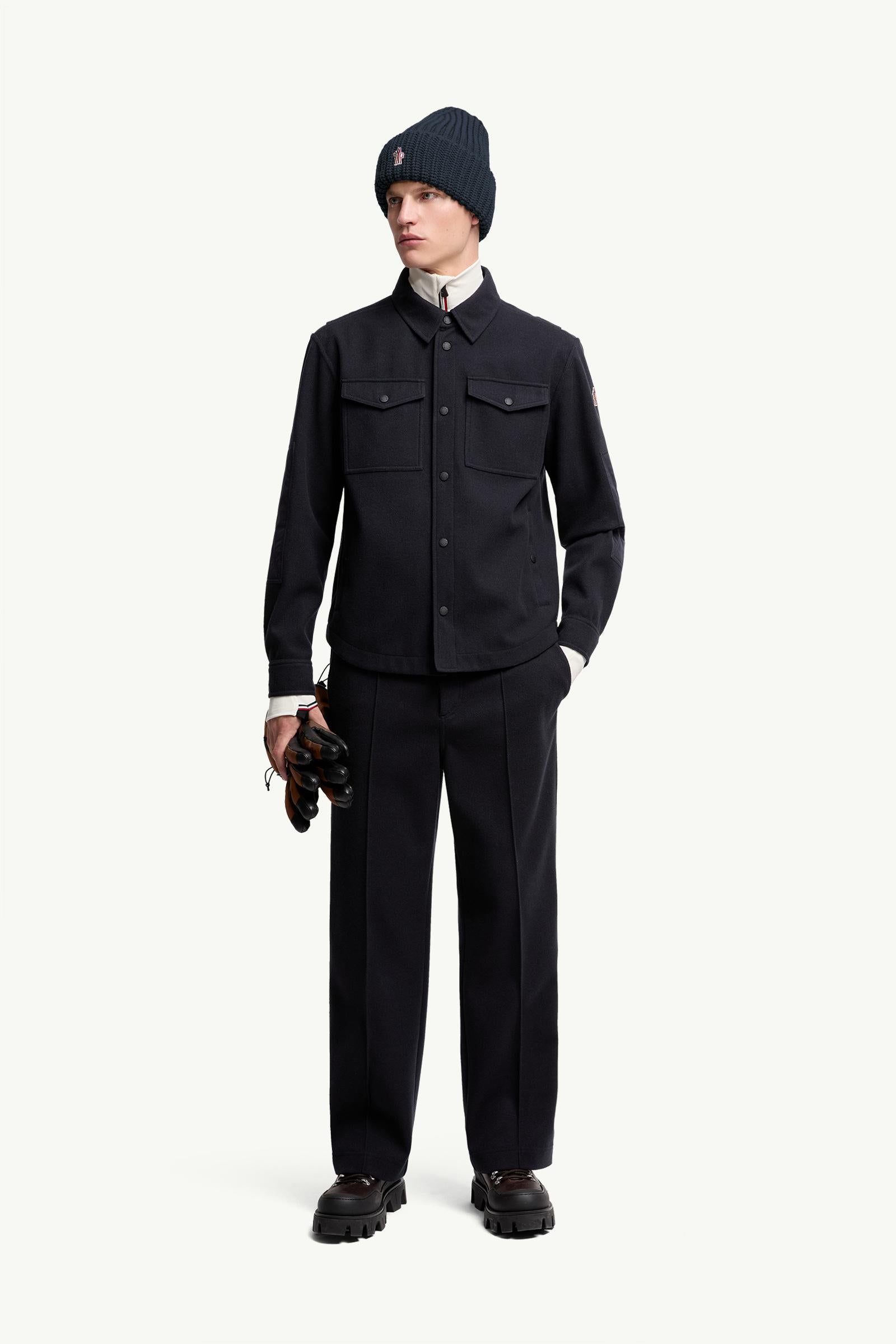 Moncler Long Sleeve Shirt Navy Blue Navy Blue
