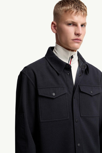 Moncler Long Sleeve Shirt Navy Blue Navy Blue