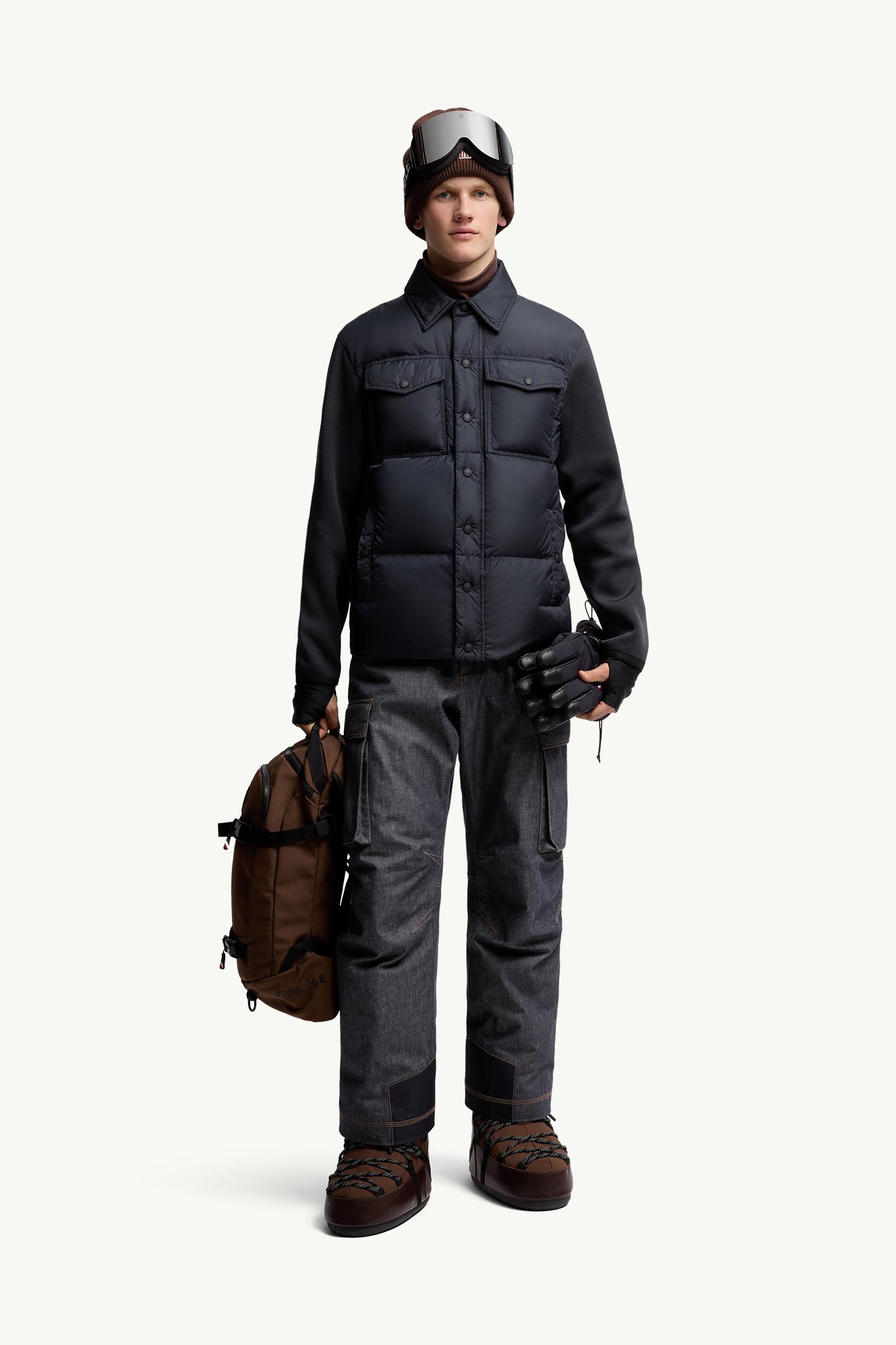 Moncler Padded Zip-Up Cardigan Navy Blue Navy Blue