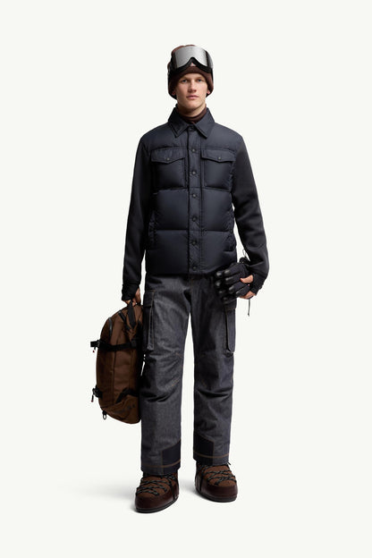 Moncler Padded Zip-Up Cardigan Navy Blue Navy Blue