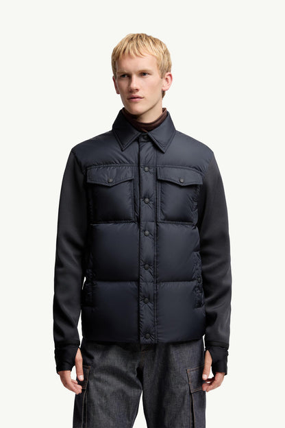 Moncler Padded Zip-Up Cardigan Navy Blue Navy Blue