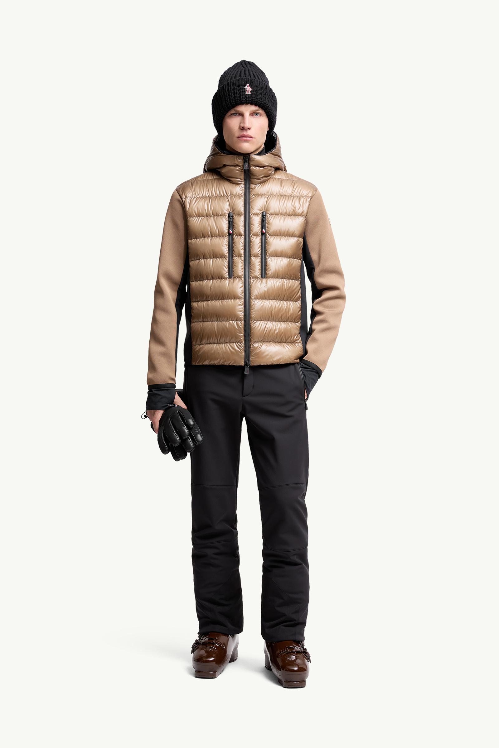 Moncler Padded Zip-Up Hoodie Beige Beige