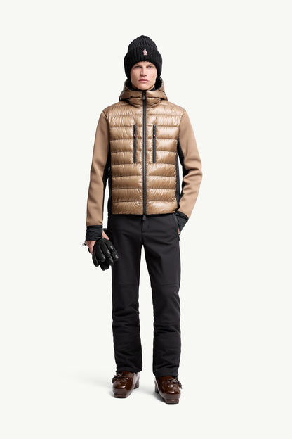 Moncler Padded Zip-Up Hoodie Beige Beige