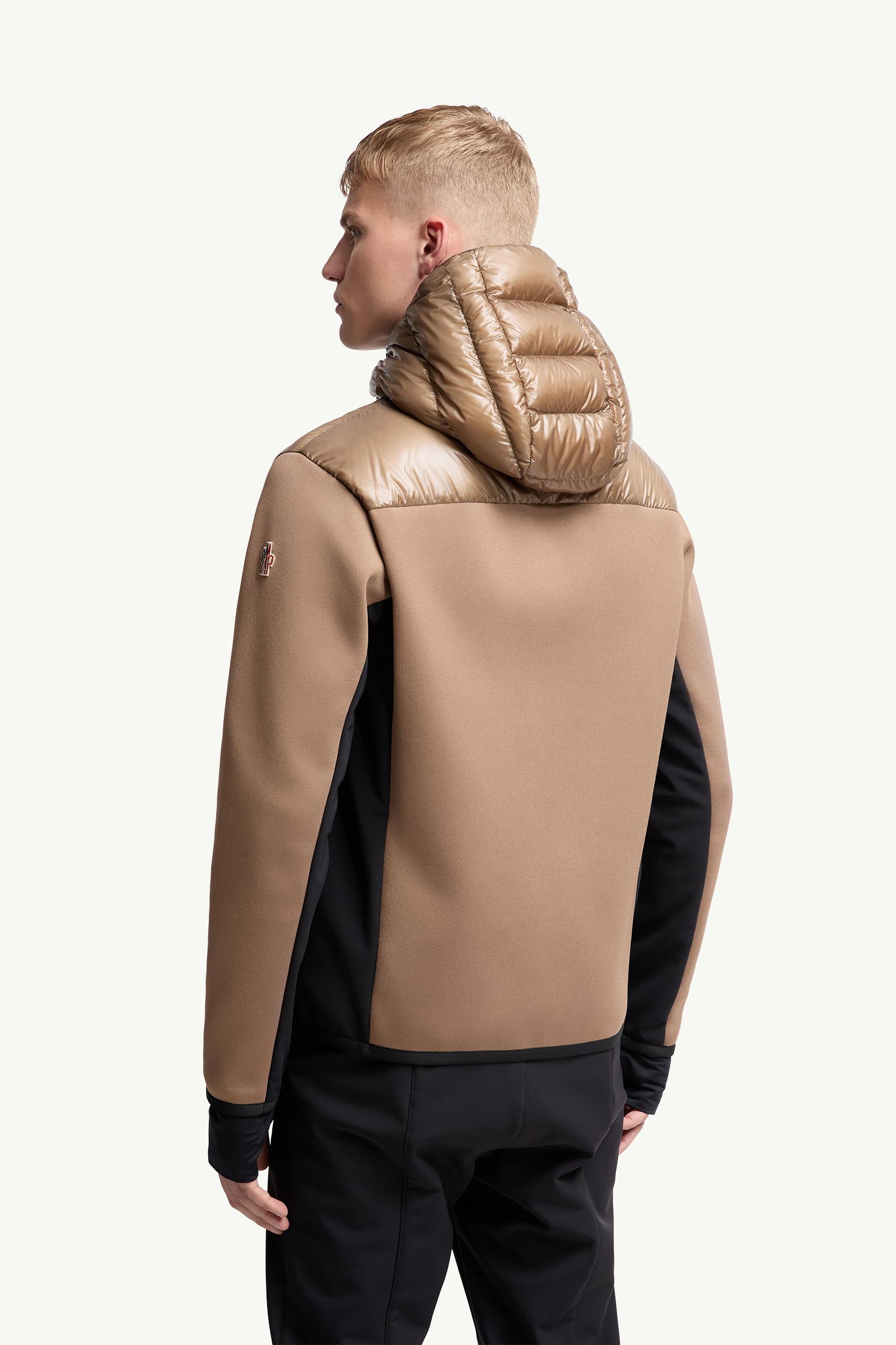 Moncler Padded Zip-Up Hoodie Beige Beige