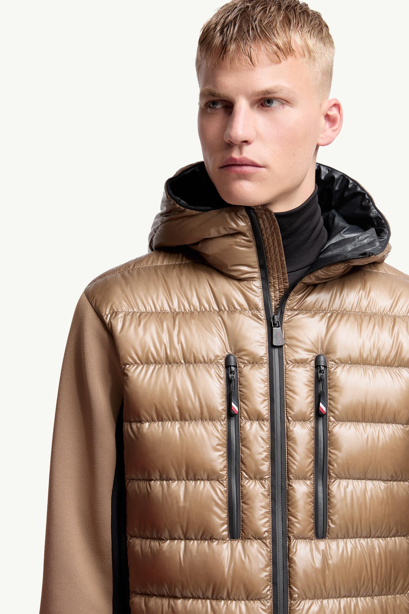 Moncler Padded Zip-Up Hoodie Beige Beige