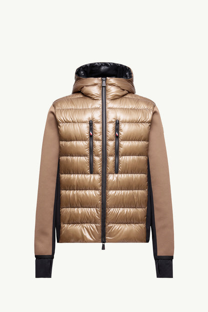 Moncler Padded Zip-Up Hoodie Beige Beige