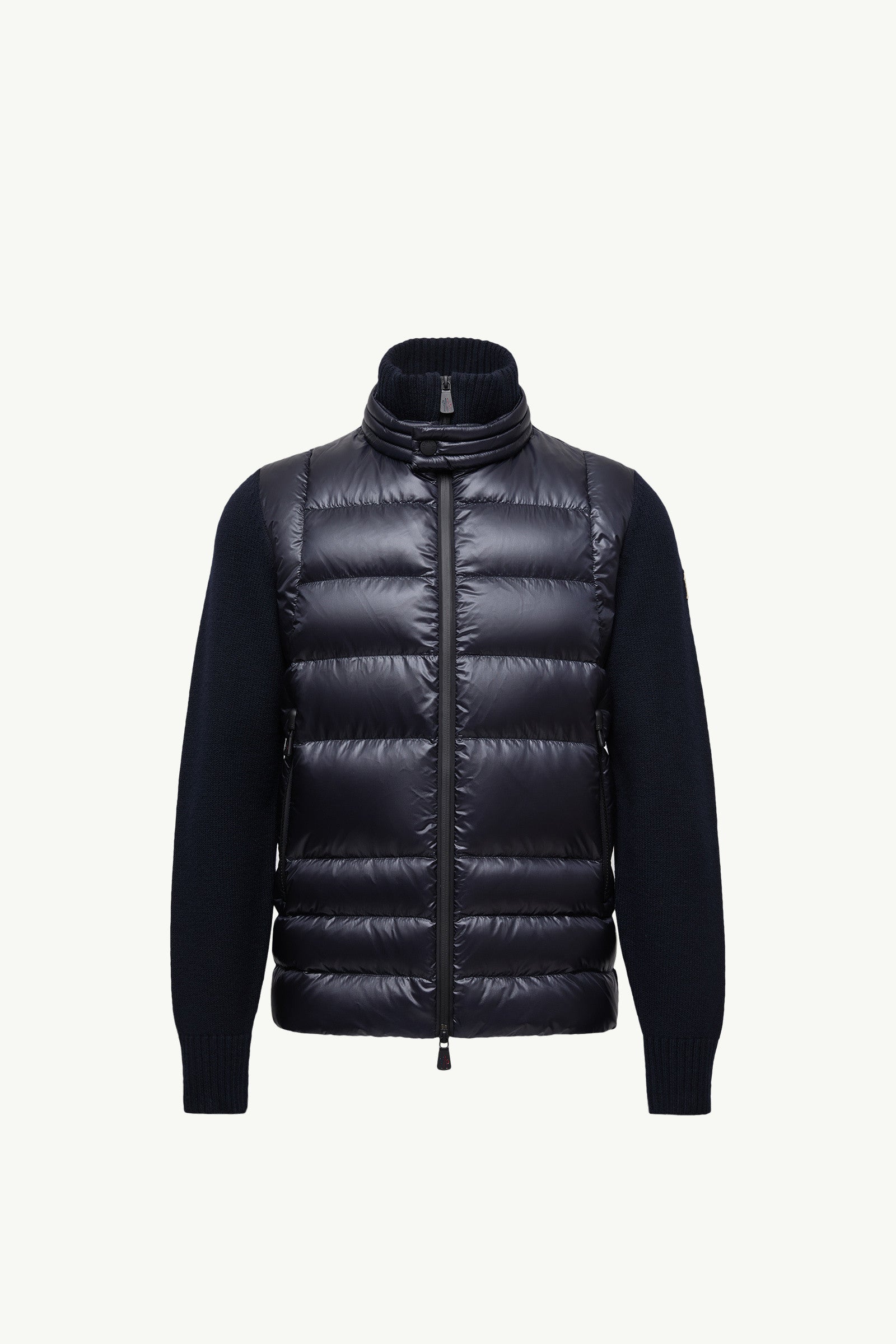 Moncler Padded Wool Zip-Up Cardigan Dark Blue Dark Blue