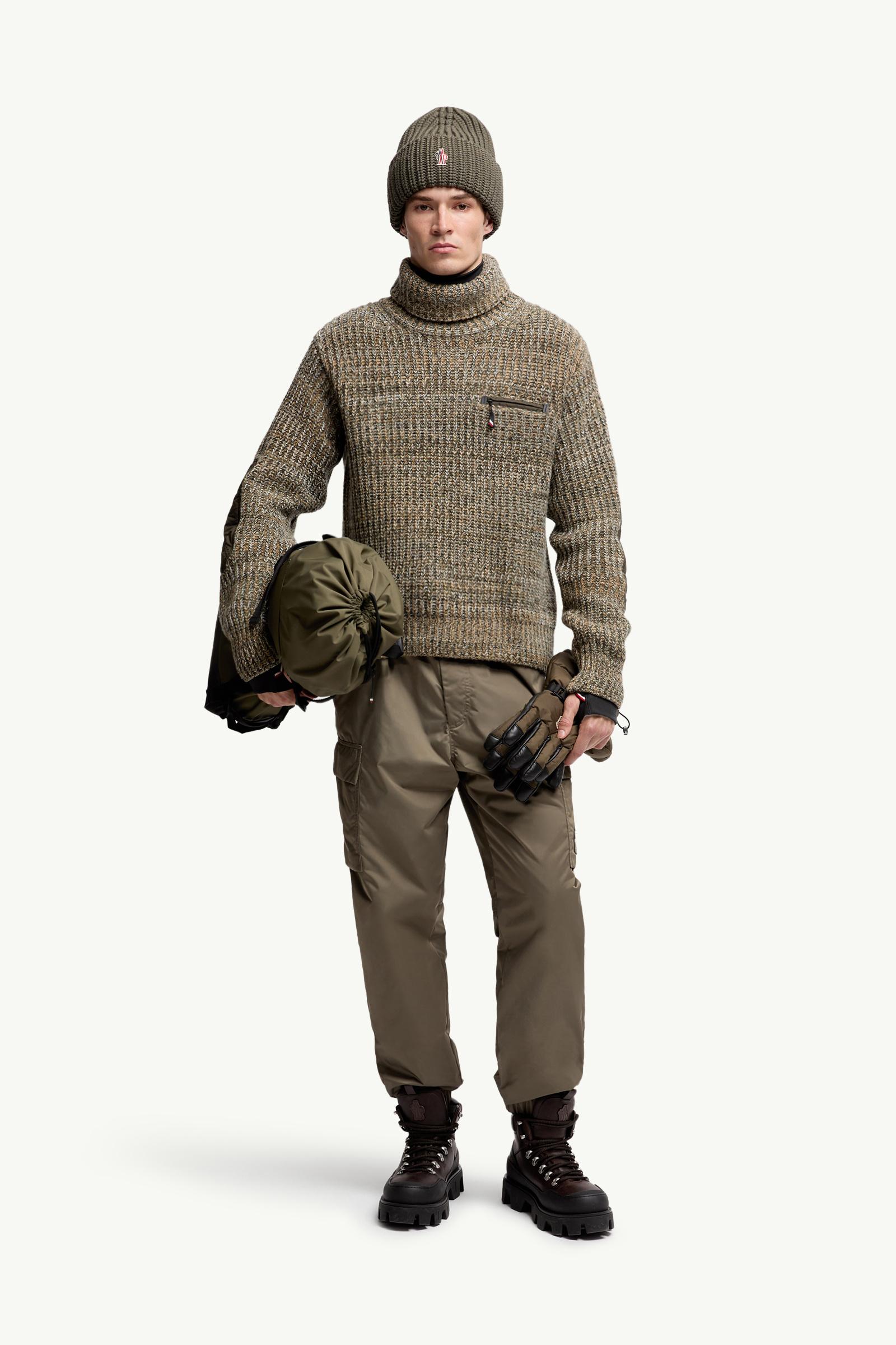Moncler Wool Turtleneck Sweater With Pocket Sage Green Sage Green