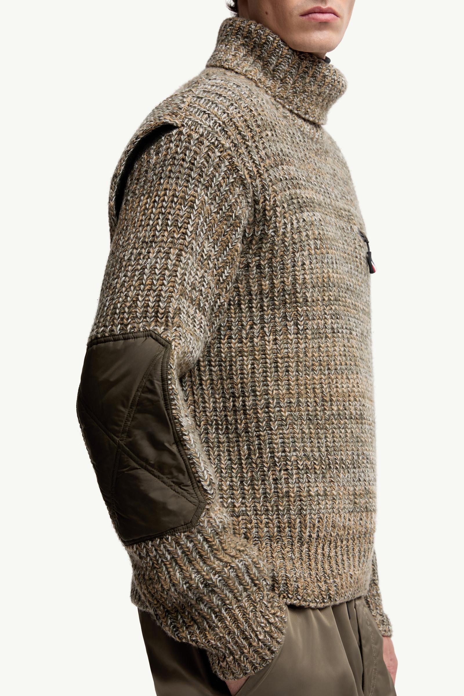 Moncler Wool Turtleneck Sweater With Pocket Sage Green Sage Green