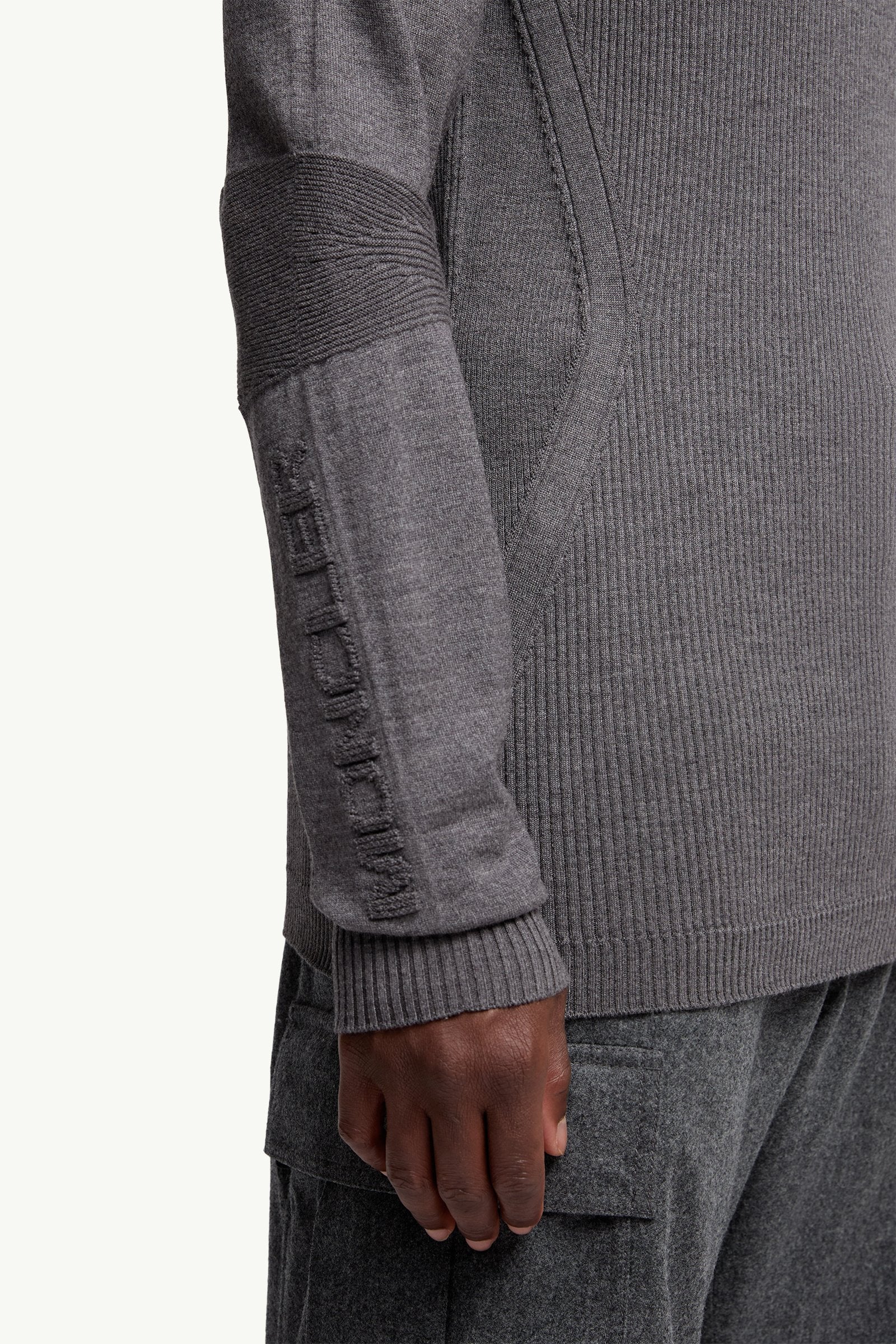 Moncler Wool Turtleneck Sweater Grey Grey