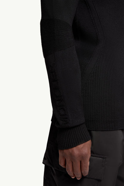 Moncler Wool Turtleneck Sweater Black Black