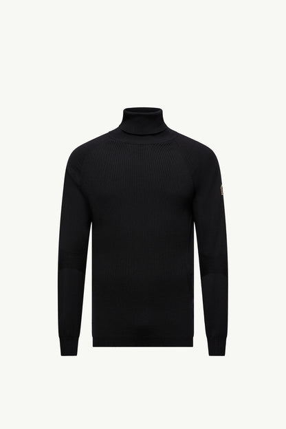 Moncler Wool Turtleneck Sweater Black Black