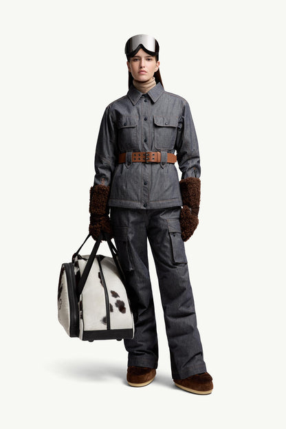 Moncler Padded Denim Ski Pants Dark Grey Dark Grey
