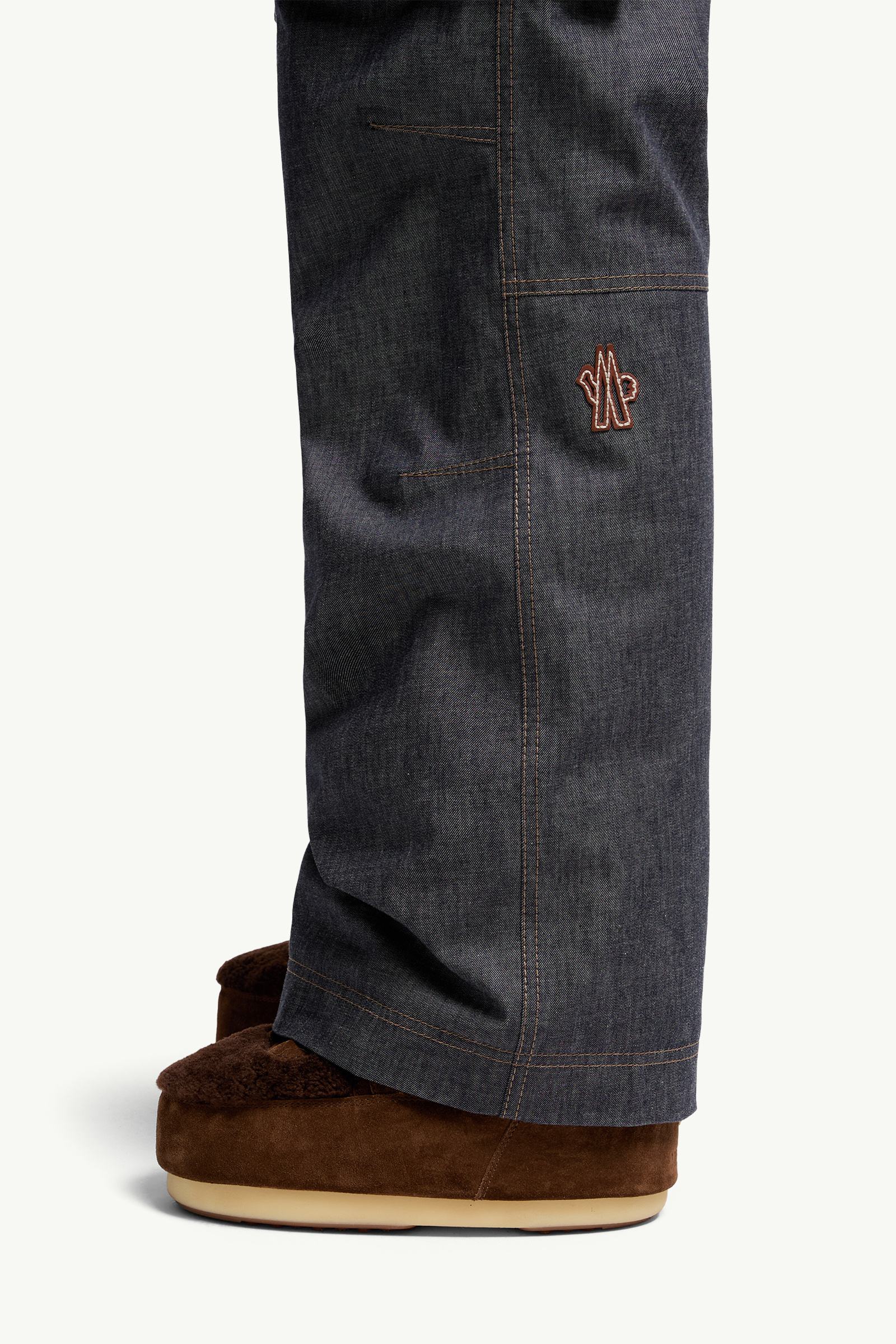 Moncler Padded Denim Ski Pants Dark Grey Dark Grey