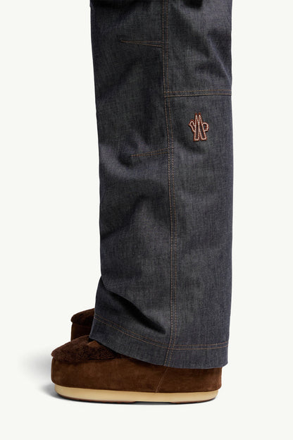 Moncler Padded Denim Ski Pants Dark Grey Dark Grey