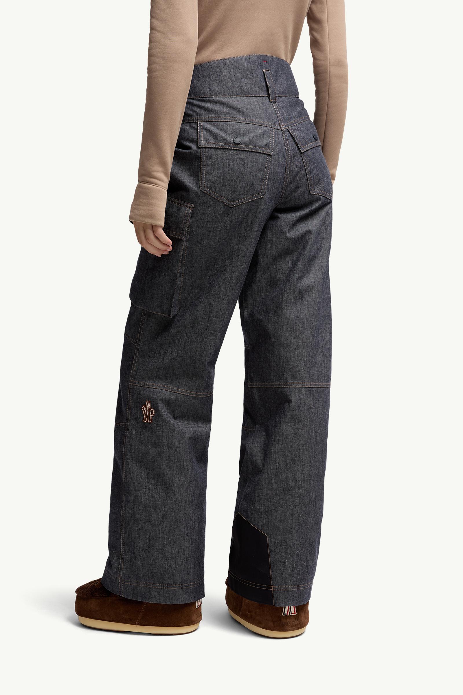 Moncler Padded Denim Ski Pants Dark Grey Dark Grey