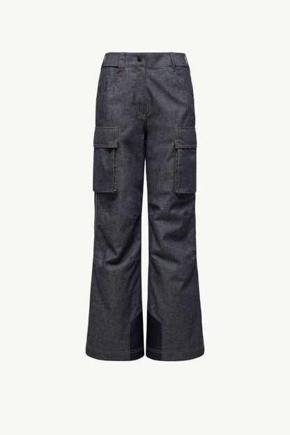 Moncler Padded Denim Ski Pants Dark Grey Dark Grey