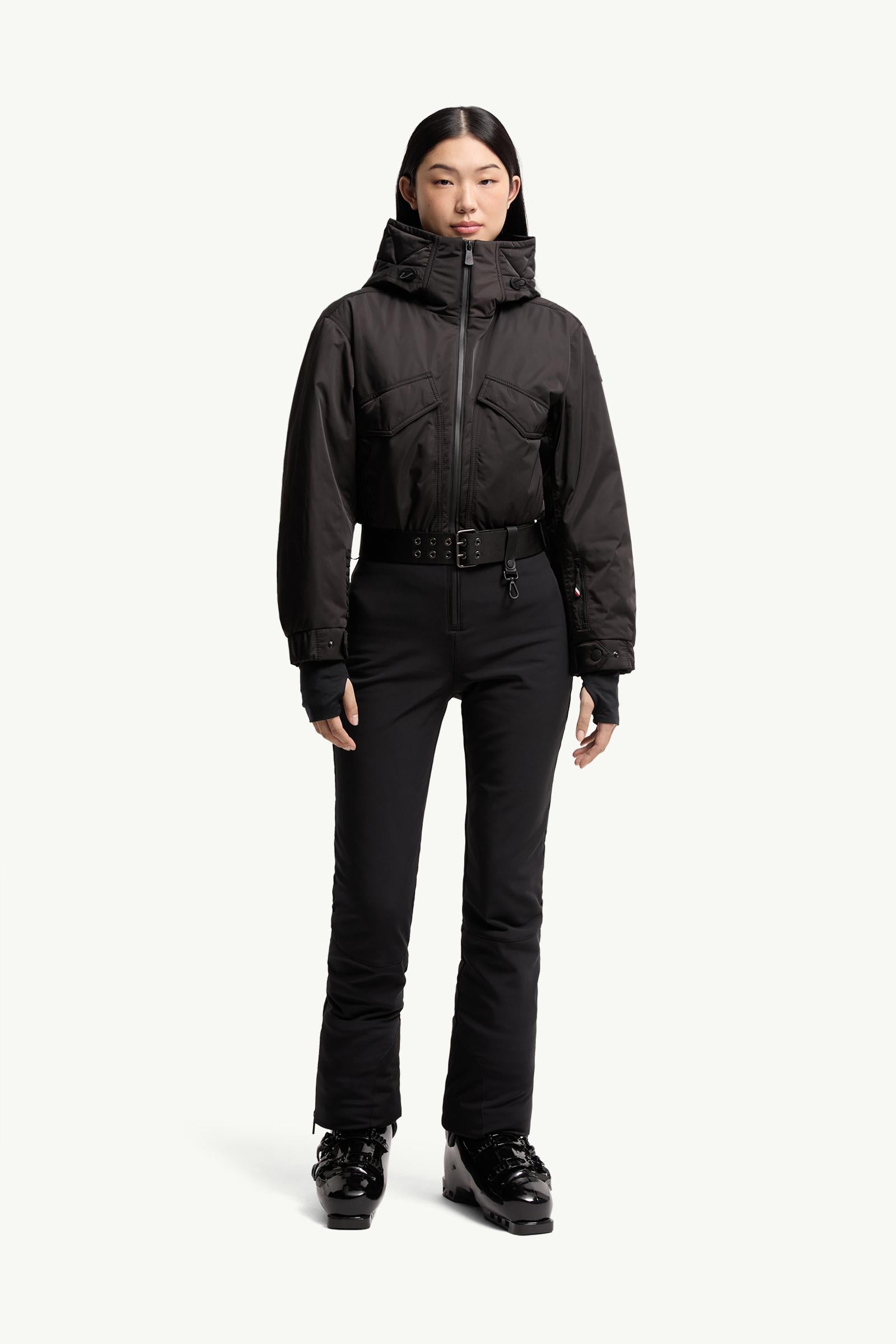Moncler Hooded Insulated Ski Suit Black Black