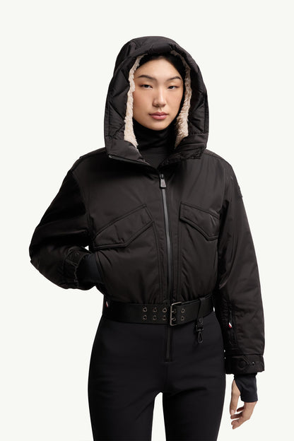 Moncler Hooded Insulated Ski Suit Black Black