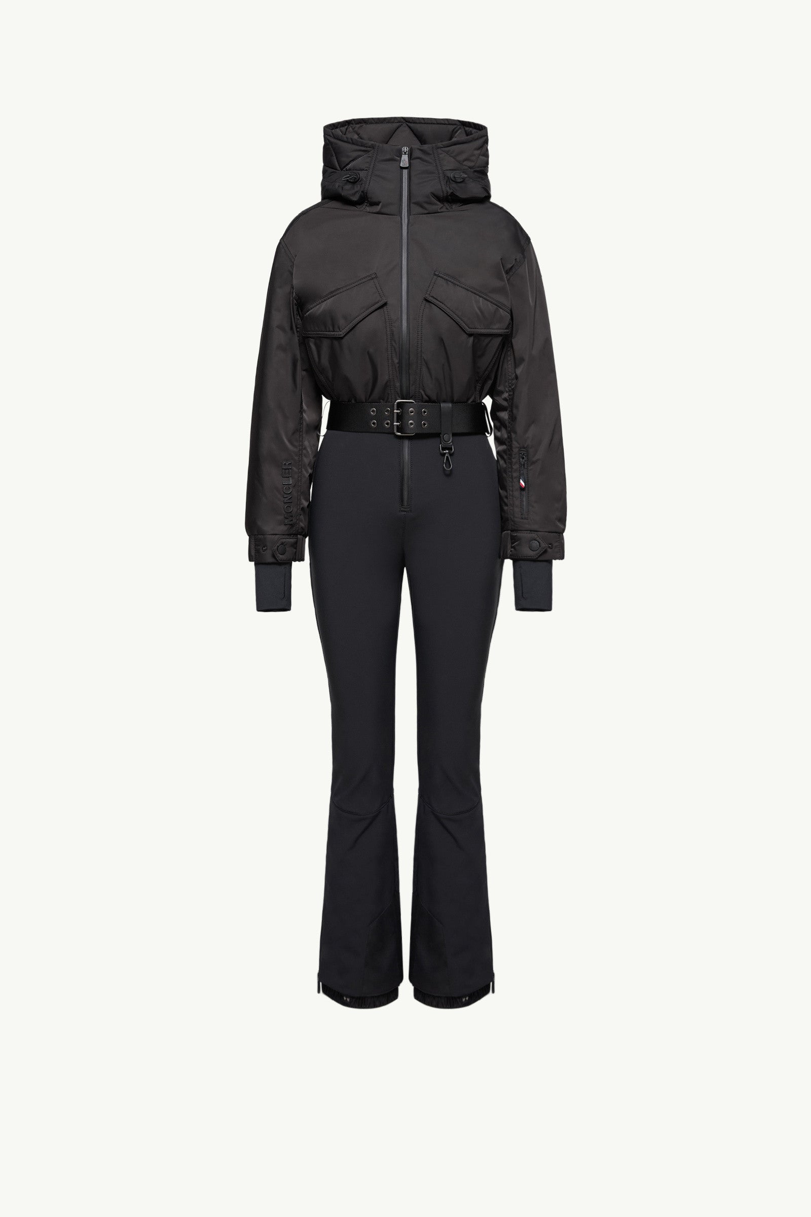 Moncler Hooded Insulated Ski Suit Black Black