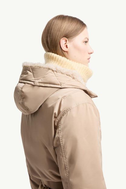 Moncler Hooded Insulated Ski Suit Camel Beige Camel Beige