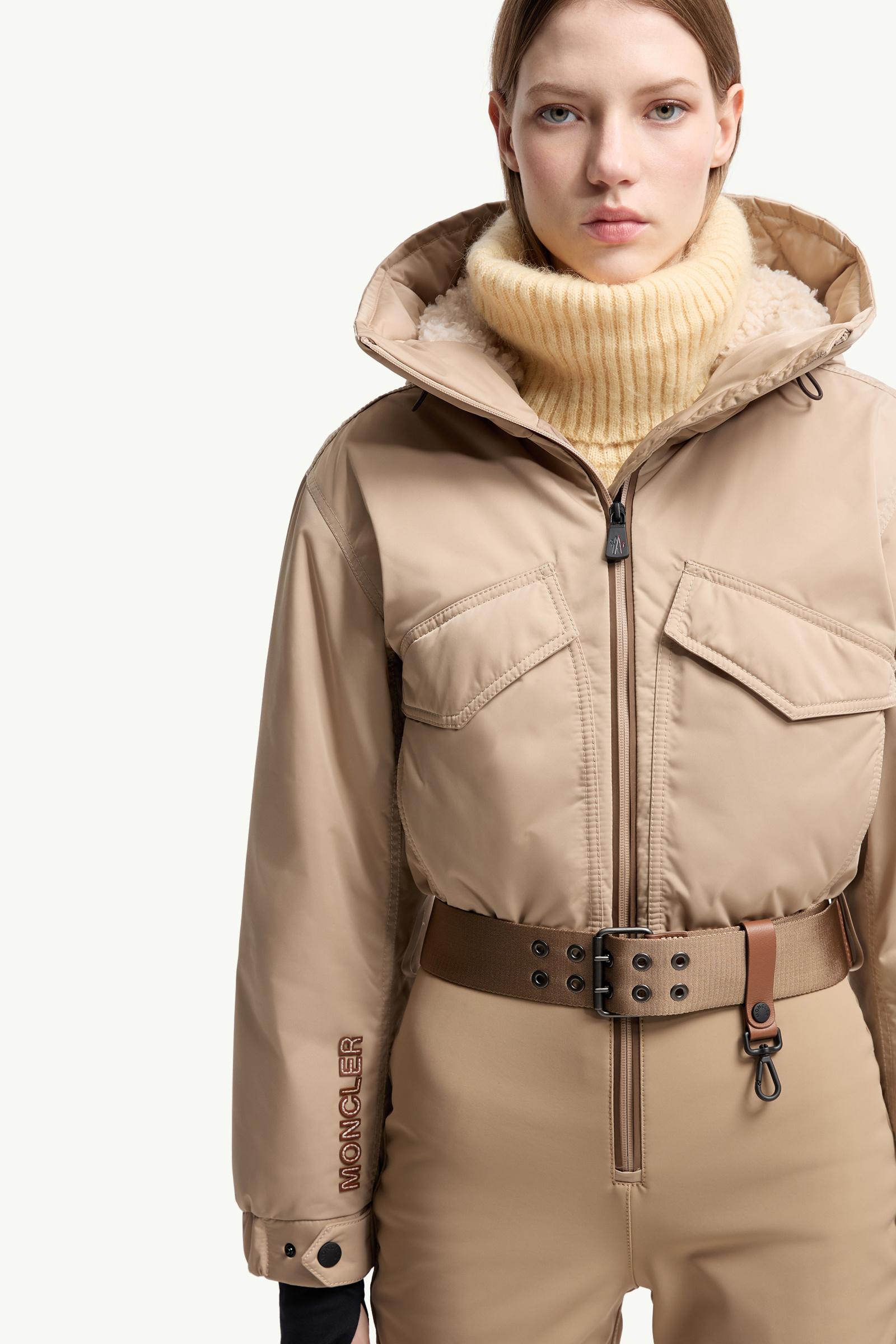 Moncler Hooded Insulated Ski Suit Camel Beige Camel Beige