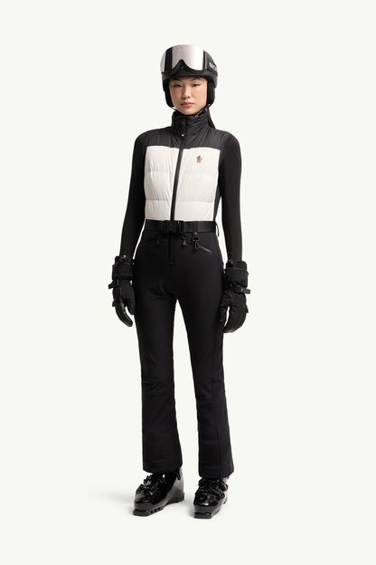 Moncler Down-Filled Ski Suit Black & White Black & White