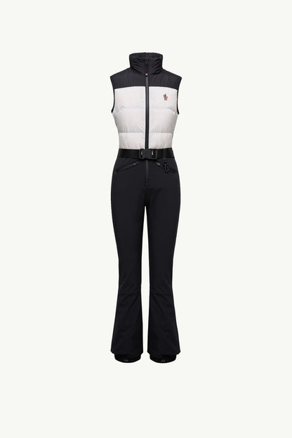 Moncler Down-Filled Ski Suit Black & White Black & White