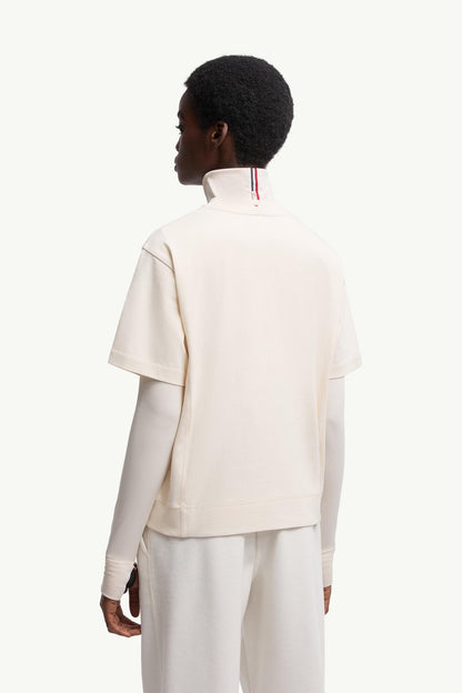 Moncler Embossed Logo Cotton T-Shirt White White