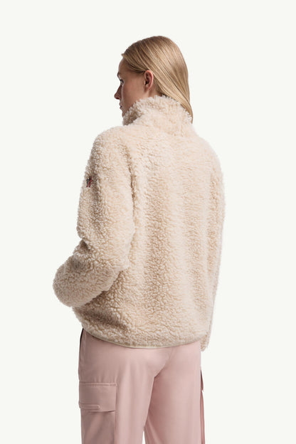 Moncler Teddy Turtleneck Sweatshirt Light Beige Light Beige