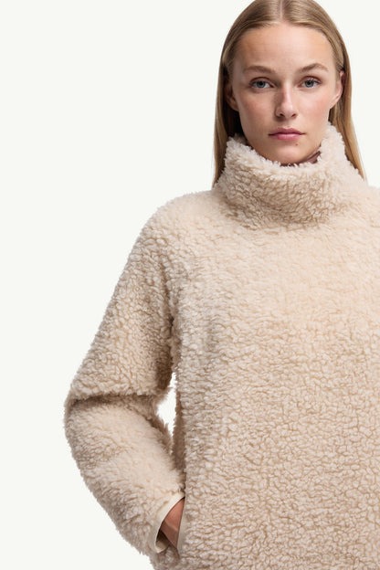 Moncler Teddy Turtleneck Sweatshirt Light Beige Light Beige