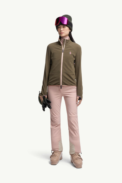Moncler Fleece Zip-Up Sweatshirt Olive Green Olive Green