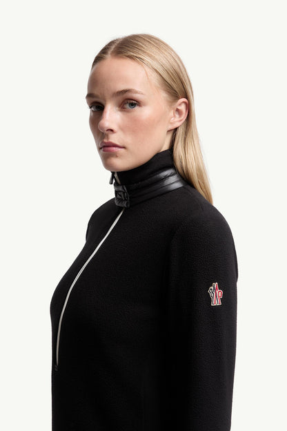 Moncler Half-Zip Sweatshirt Black Black