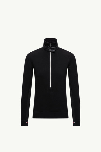 Moncler Half-Zip Sweatshirt Black Black