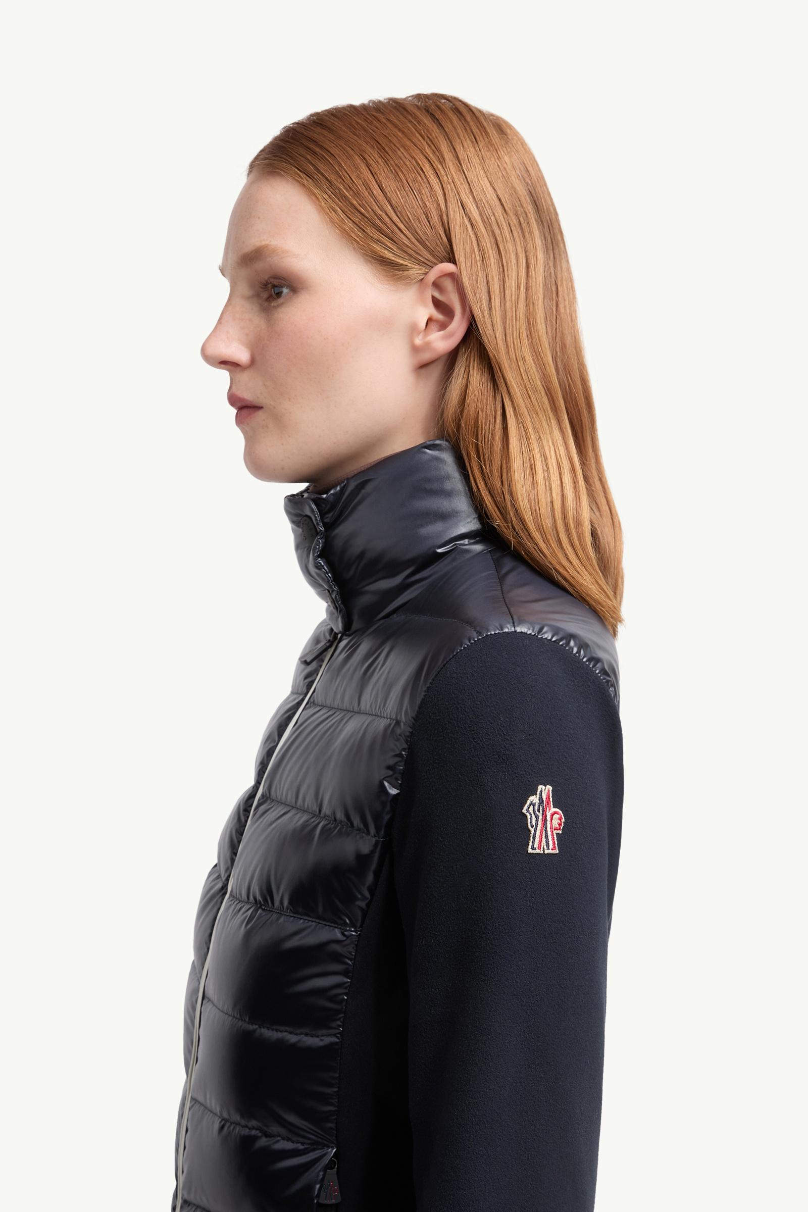 Moncler Padded Zip-Up Sweatshirt Navy Blue Navy Blue