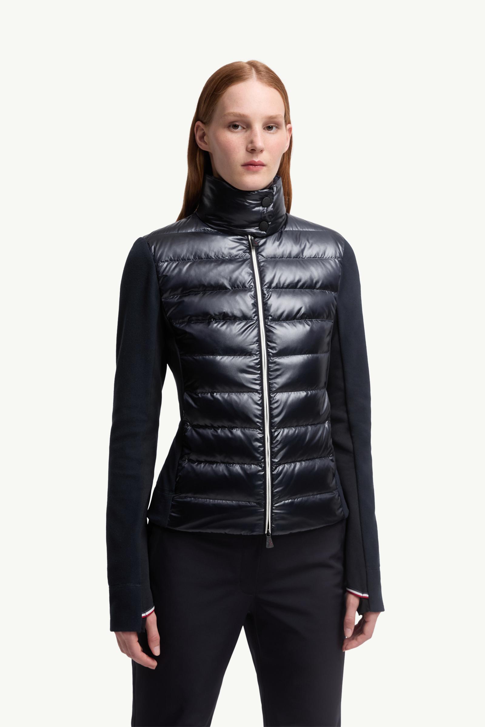 Moncler Padded Zip-Up Sweatshirt Navy Blue Navy Blue