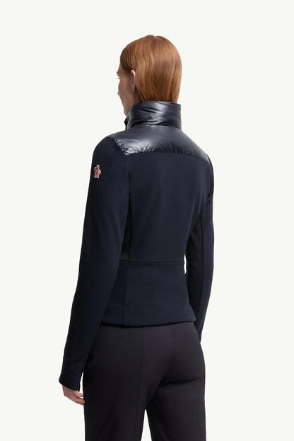 Moncler Padded Zip-Up Sweatshirt Navy Blue Navy Blue