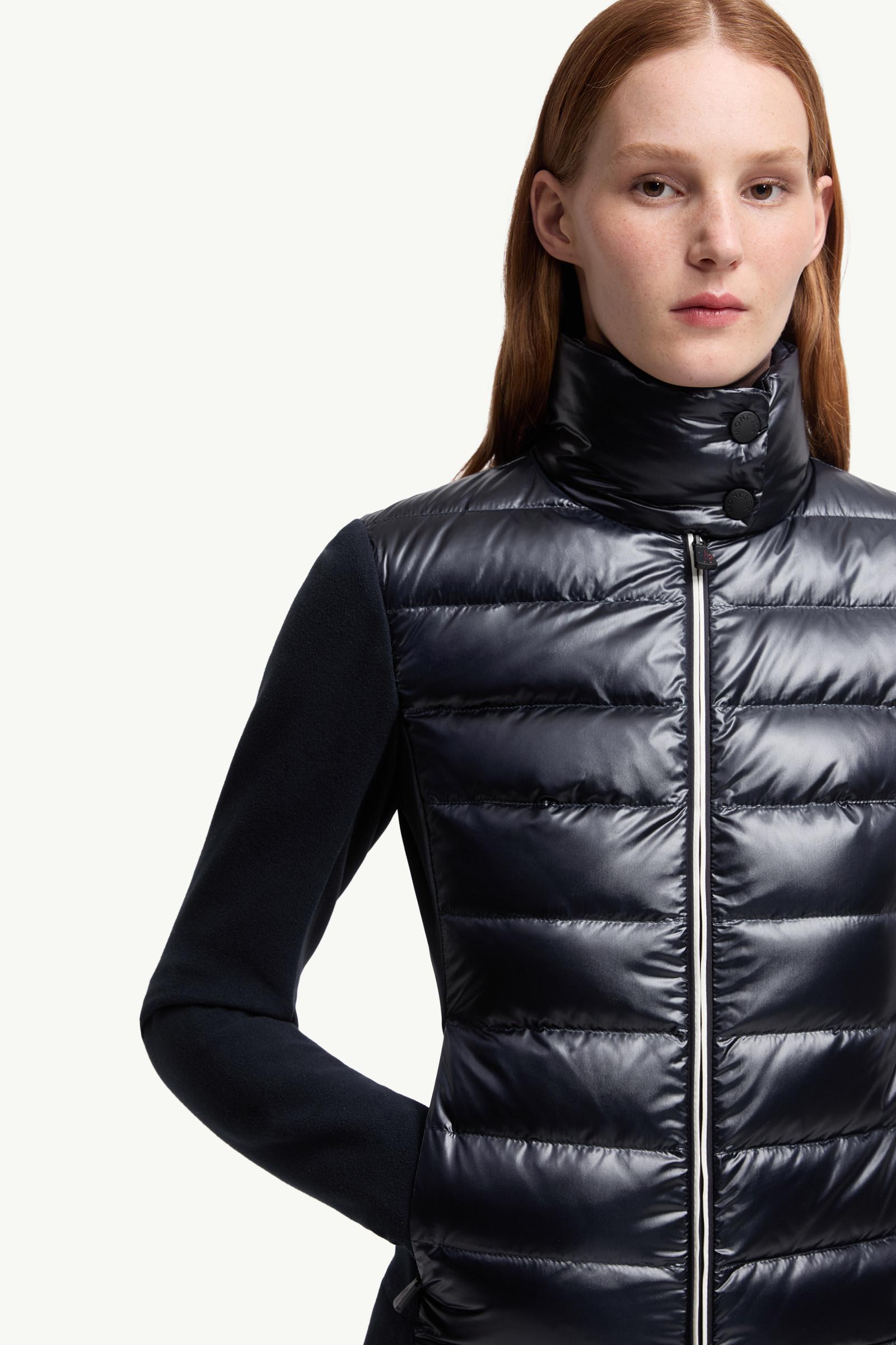 Moncler Padded Zip-Up Sweatshirt Navy Blue Navy Blue