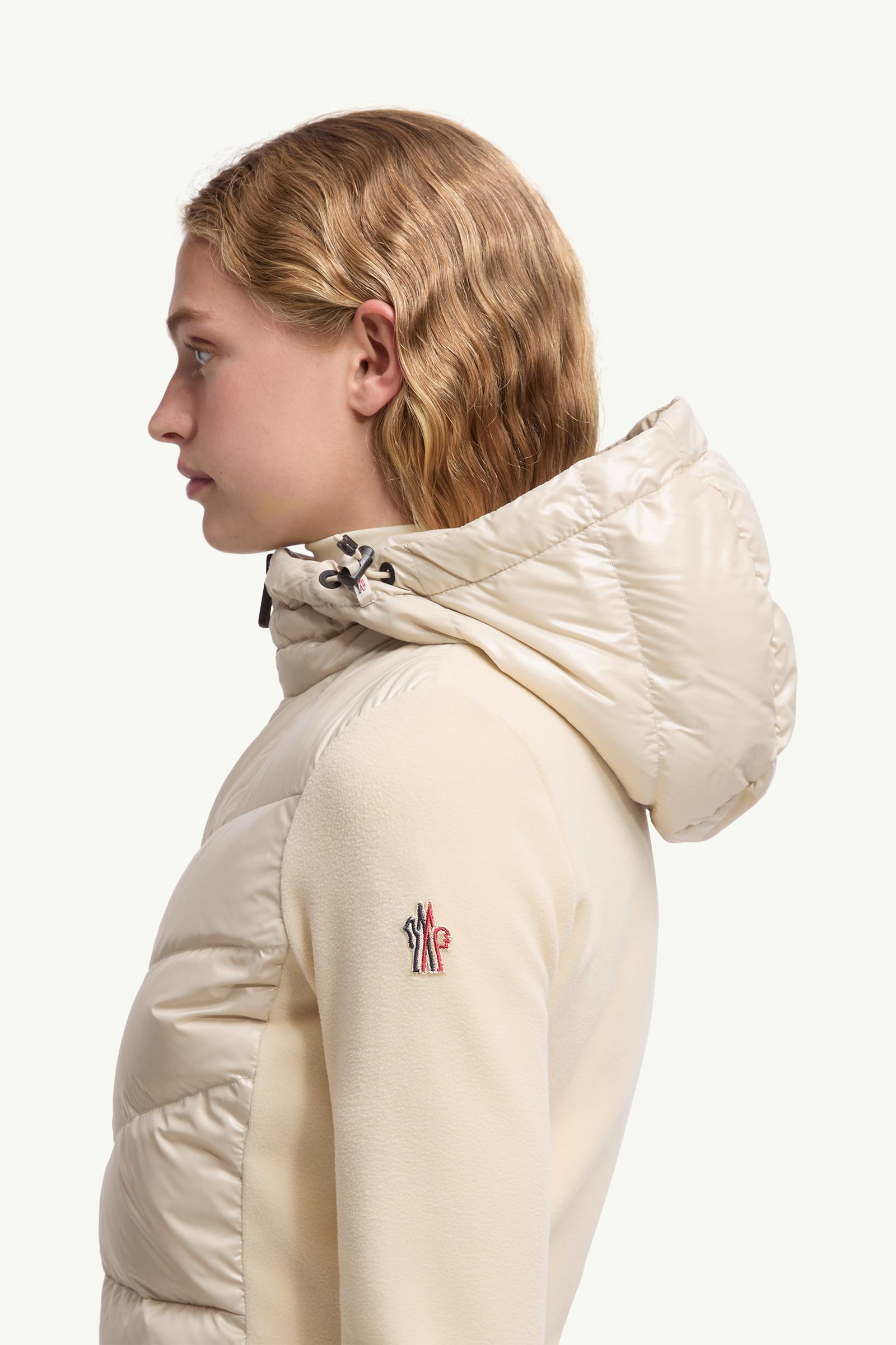 Moncler Padded Zip-Up Hoodie White White