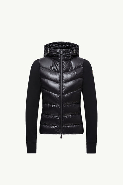 Moncler Padded Zip-Up Hoodie Black Black