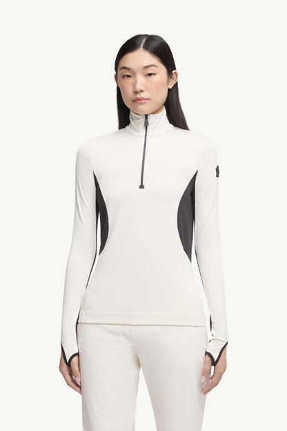 Moncler Polartec® Half-Zip Turtleneck White White