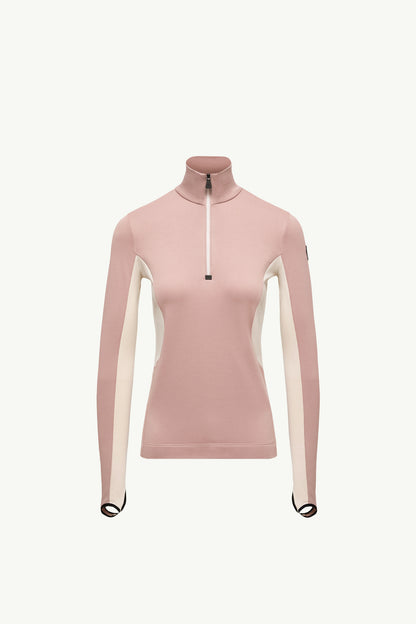 Moncler Polartec® Half-Zip Turtleneck Pink Pink