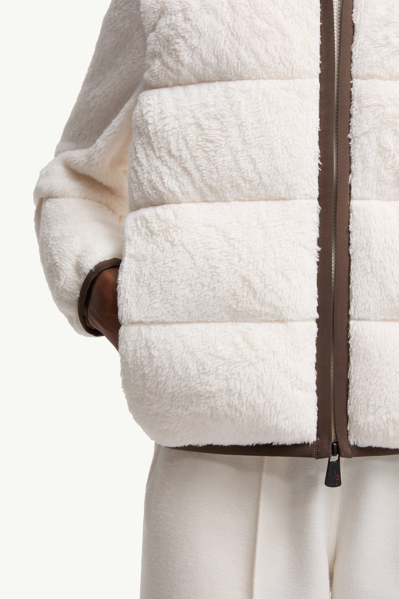 Moncler Padded Polartec® Zip-Up Hoodie White White