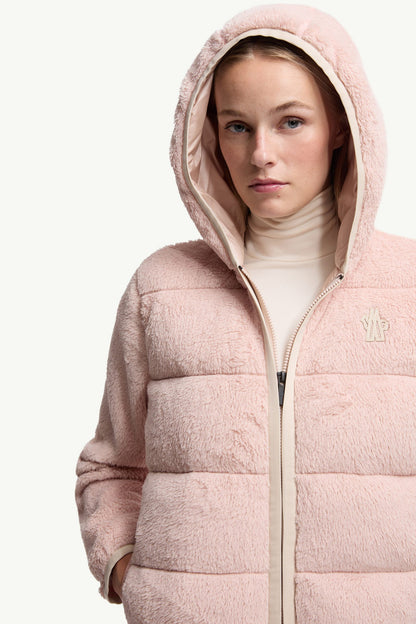 Moncler Padded Polartec® Zip-Up Hoodie Pink Pink