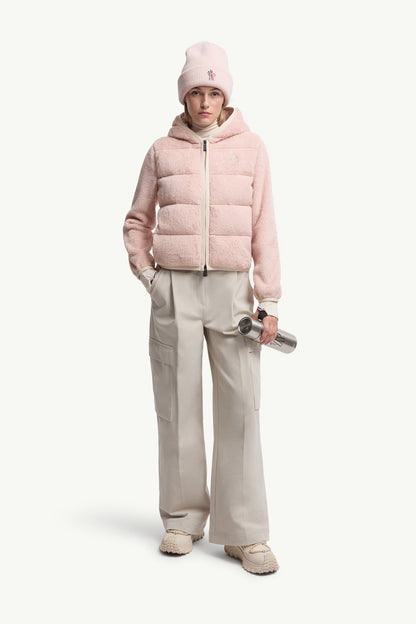 Moncler Padded Polartec® Zip-Up Hoodie Pink Pink